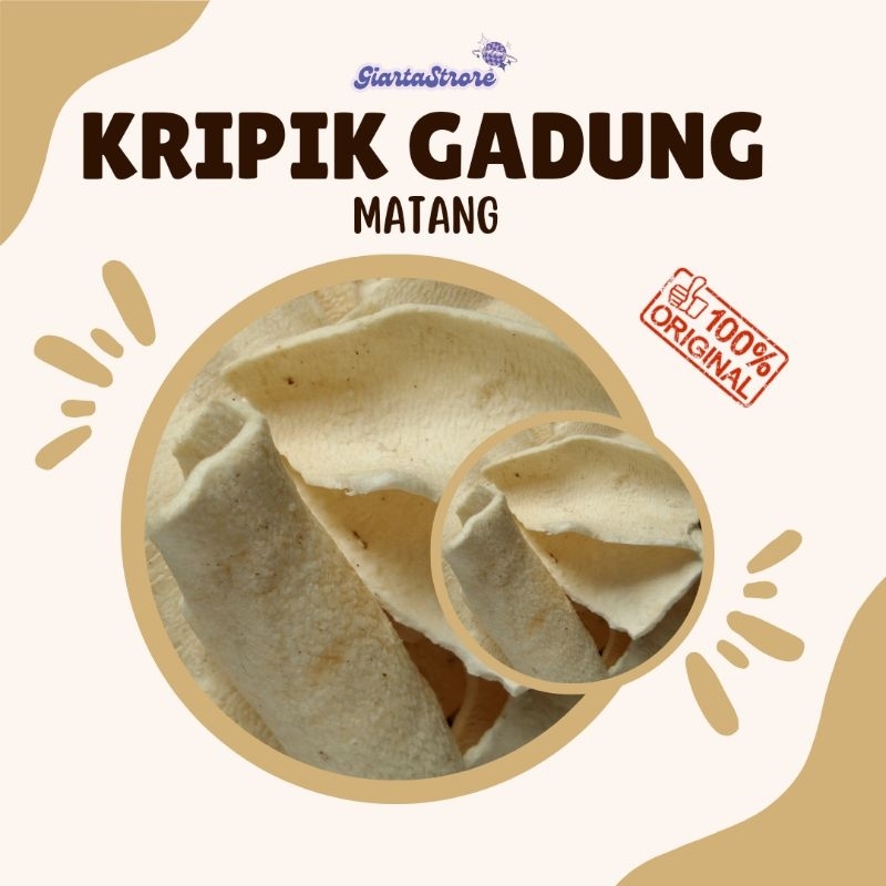 

Kripik Gadung Matang 500gr Gurih Asin Enak