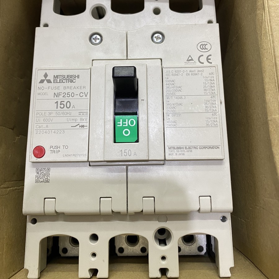 NFB MCCB MITSUBISHI 3P 150A NF250-CV