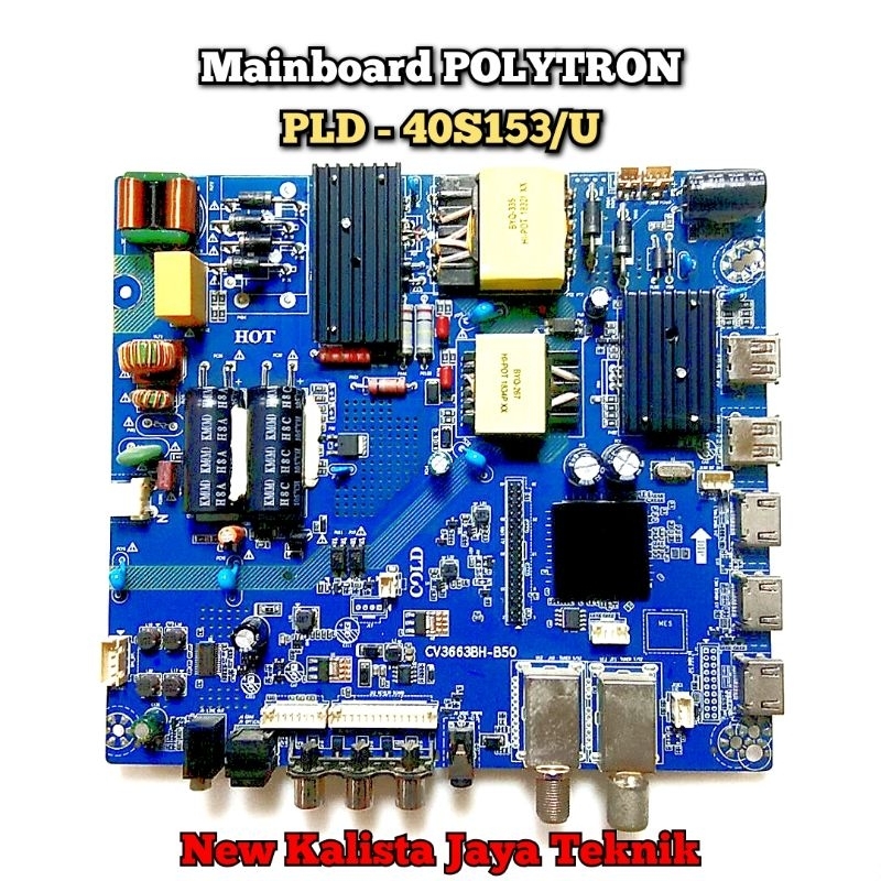 MAINBOARD TV POLYTRON PLD 40S153 ORIGINAL CV3663BH-B50 MB POLYTRON 40S153U MOTHERBOARD PLD40S153U MB