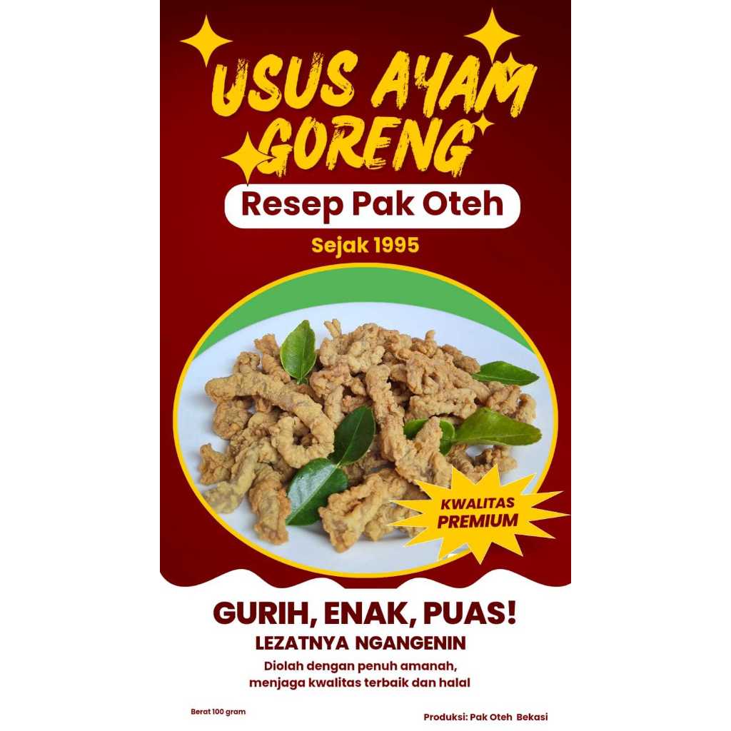 

Dapat 3pcs Usus Ayam Goreng Tepung Renyah dan Gurih