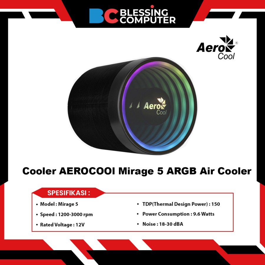 Cooler AEROCOOl Mirage 5 ARGB Air Cooler