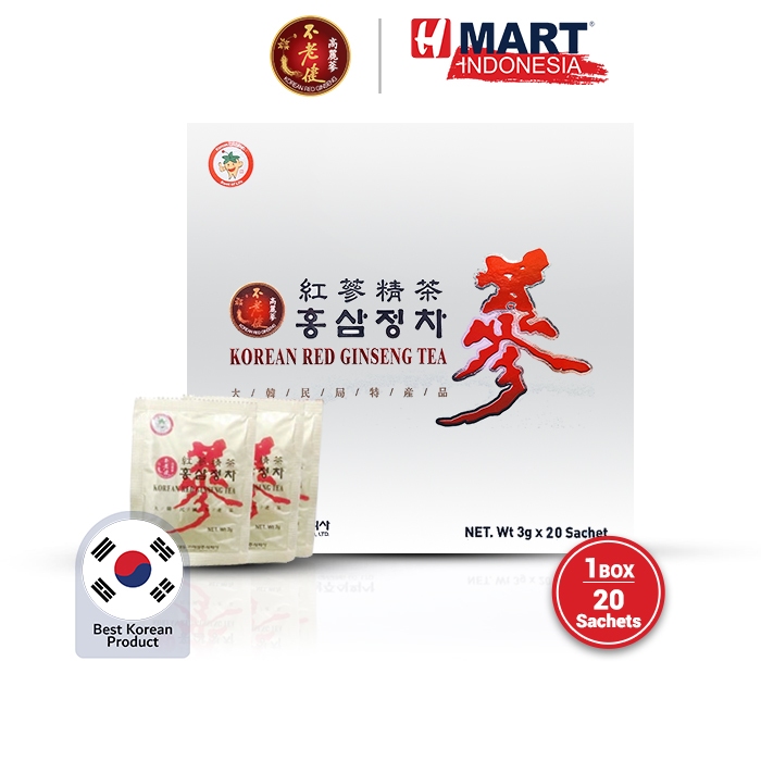 Korean Red Ginseng Tea Premium - Teh Ginseng Merah Extract Korea 20 Sachets