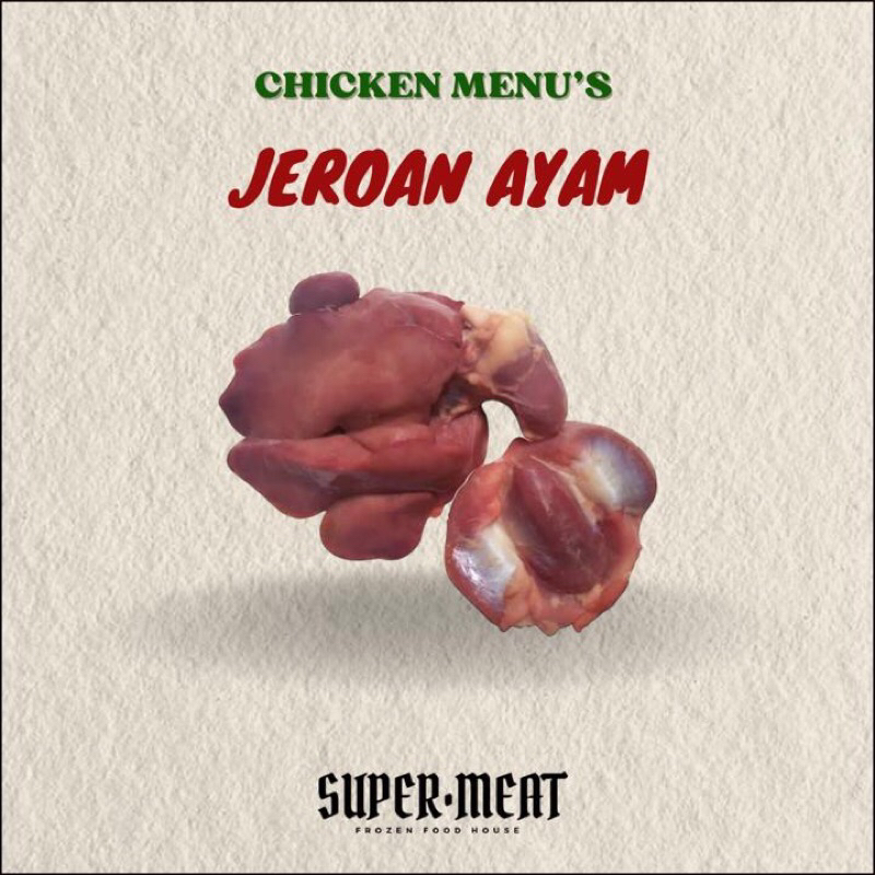 

Jeroan Ayam / Hati Jantung Ampela Ayam / Jerohan Ayam Lengkap / Jeroan Ayam Fresh Frozen