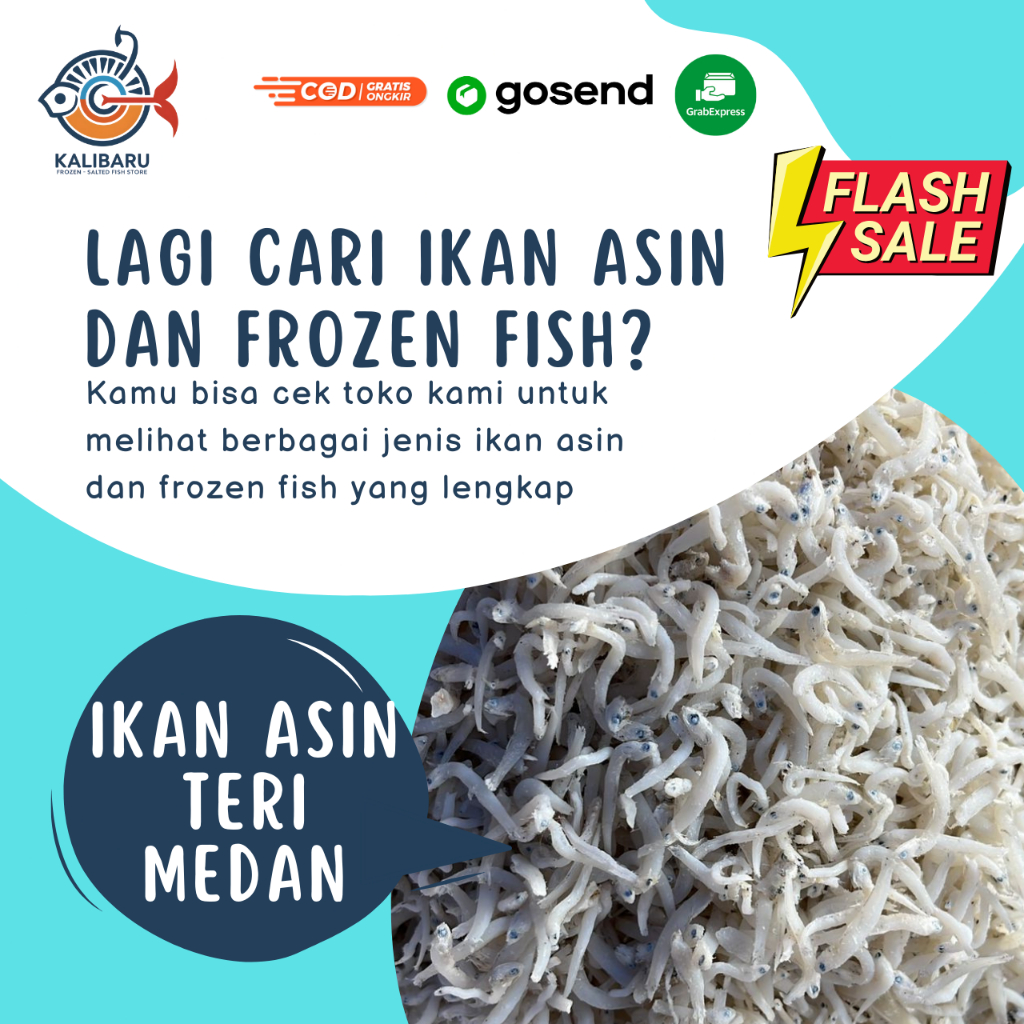 

Ikan Asin Teri Medan Teri Nasi Size JUMBO Kemasan 100 gram, 250 gram, dan 500 gram