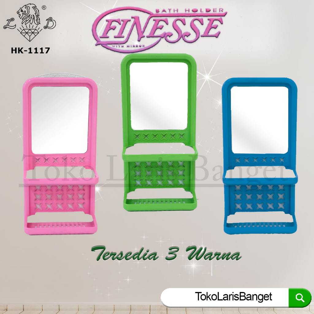 CERMIN GANTUNG PLASTIK /RAK KAMAR MANDI SERBAGUNA /  RAK SABUN FINESSE