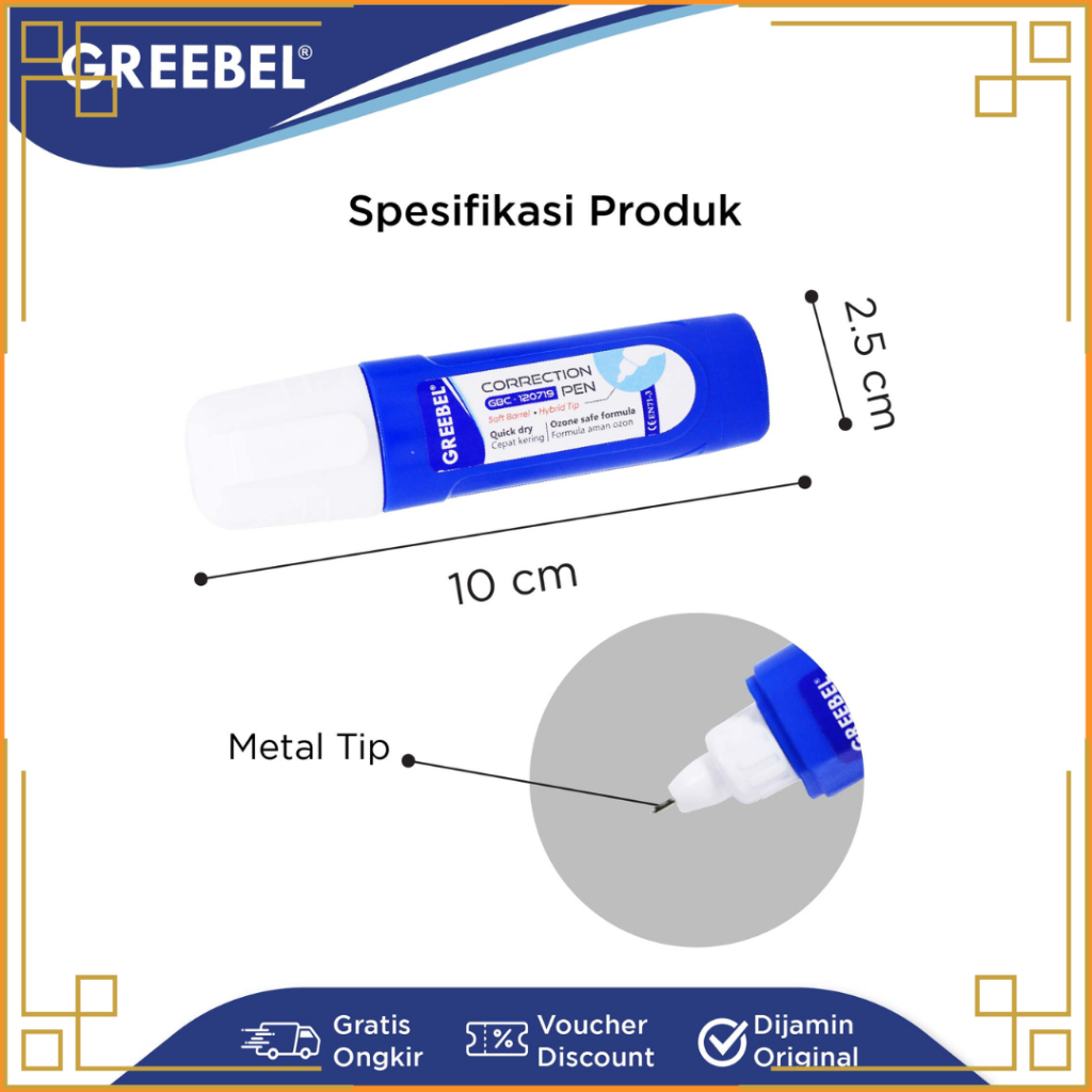 

GREEBEL Correction Fluid/tip-ex cair GBC-120719