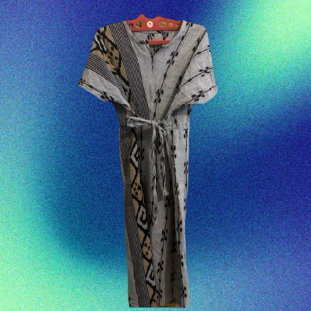 Dress Tenun Abu-abu ( Preloved )