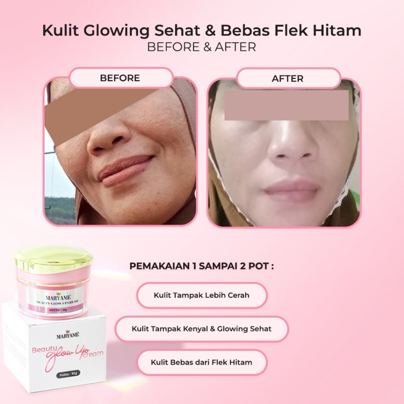 MARYAME BEUTY GLOW UP CREAM DAY CREAM KRIM SIANG GLOWING PEMUTIH WAJAH