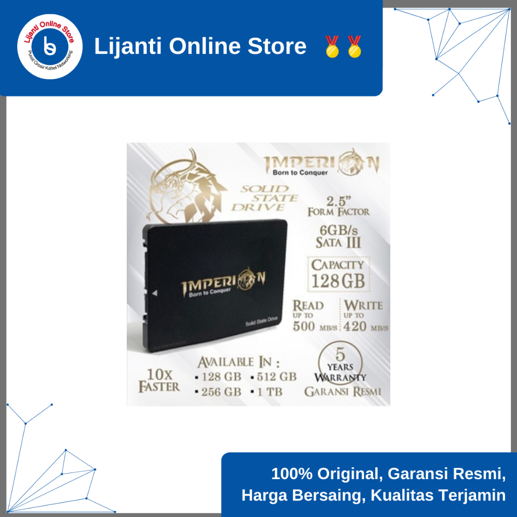 SSD IMPERION 1 TB SATA III 2.5" 6GB/S GARANSI DISTRIBUTOR RESMI