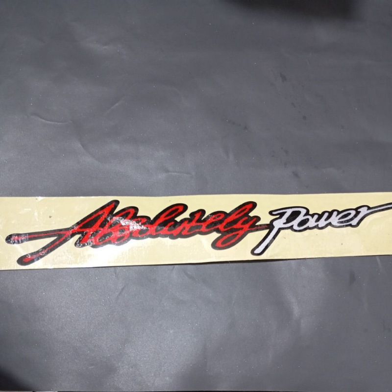 

stiker tulisan absolutely power (besar)