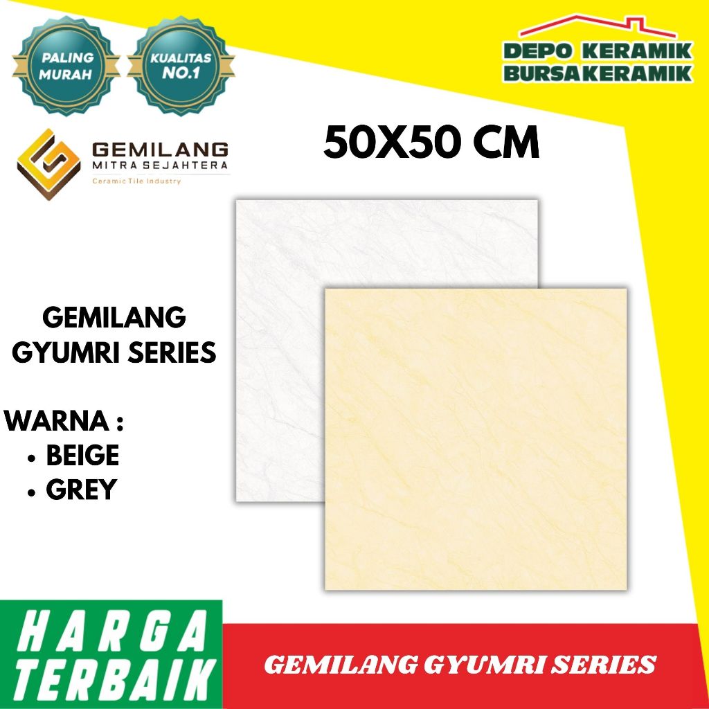 KERAMIK LANTAI DINDING GEMILANG 50X50 GYUMRI SERIES