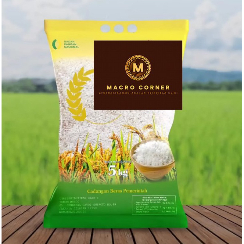 

beras putih pulen medium