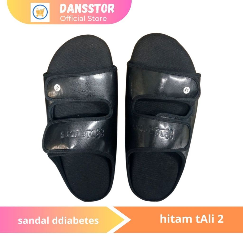 Sandal Diabetes - Diavors - Bantalan Empuk - Hitam