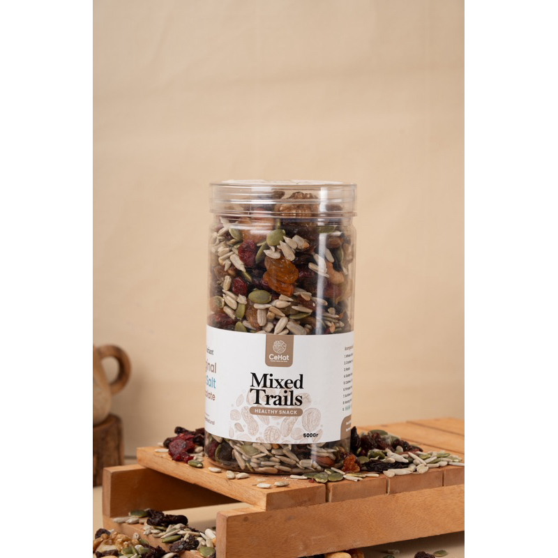 

CeHat Trail mix Premium Cemilan Sehat Enak Diet Rendah Kalori Dried Fruit Roasted Premium 300 500 gr