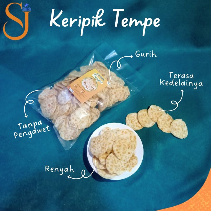 

Cemilan Jajanan Snack Keripik Tempe Sagu Crispy Gurih Original Renyah Tanpa Pengawet