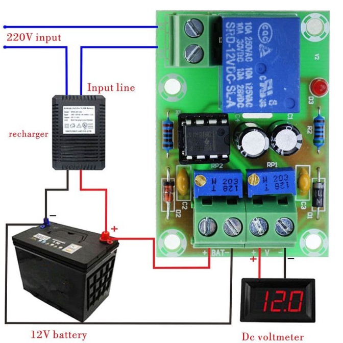 Penjualan Terbanyak Module Charger Batterai Accu modul Cas Otomatis Aki 12V DC Adable