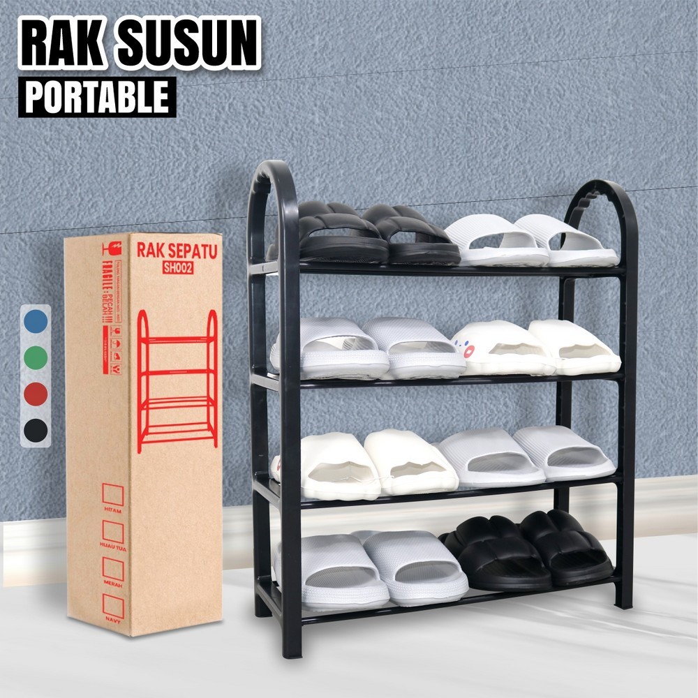 Rak Sepatu Sandal 4 Susun Rak Sepatu Serbaguna CH-104