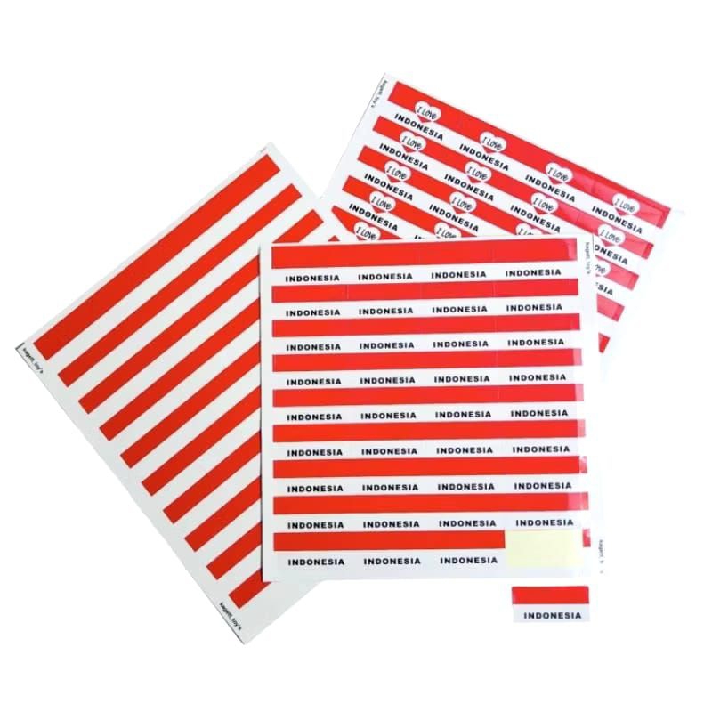 

ISI 32 PCS STIKER PIPI MERAH PUTIH 1 LEMBAR / STIKER BENDERA MERAH PUTIH MURAH