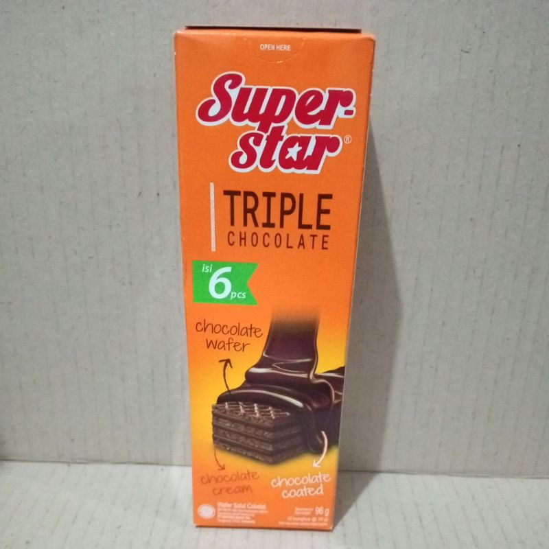 

Superstar Wafer Salut Cokelat Isi 6 Bungkus