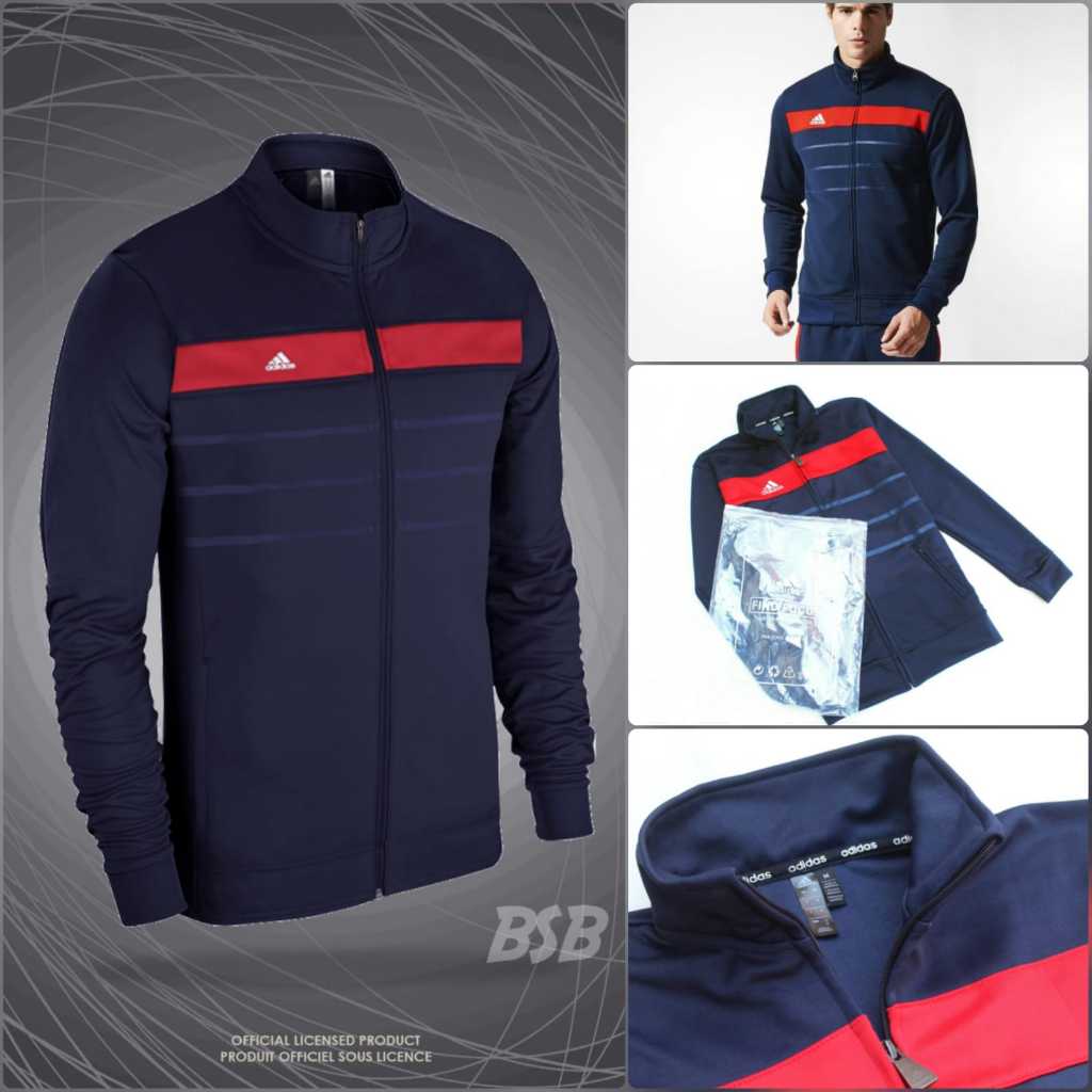 TRAINING JACKET AB-16 NAVY | tracksuit adidas jaket olahraga pria wanita running