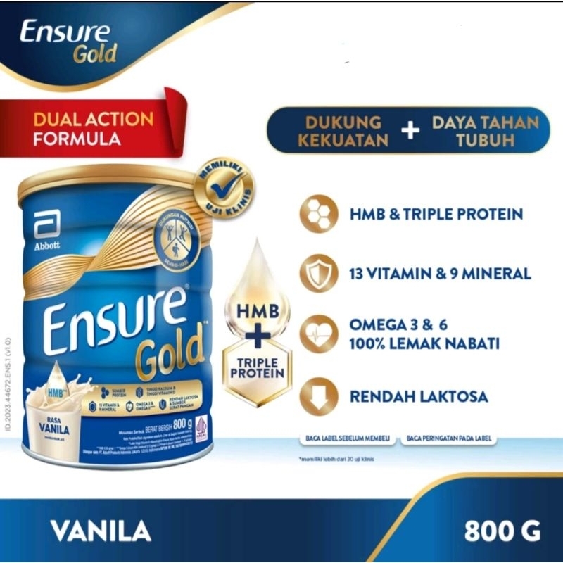 

Ensure Gold Vanila Vanilla Gold Coklat Gandum 800 850 900 gram / 800 850 900gr