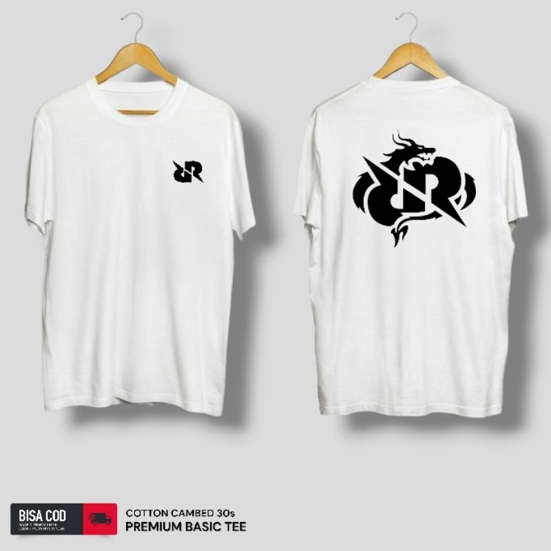 BOY STORE Kaos Distro Pria / Wanita Rrq Db Text Hitam Terbaru 100%Premium