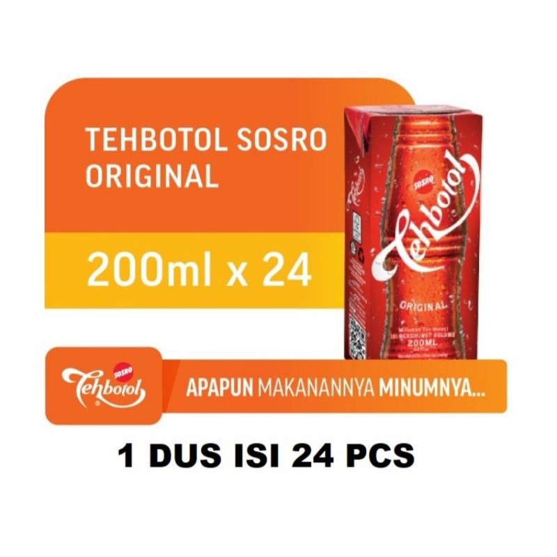 

Teh Botol Sosro Original 200 ml-(HARGA 1 Dus Isi 24 PCS)