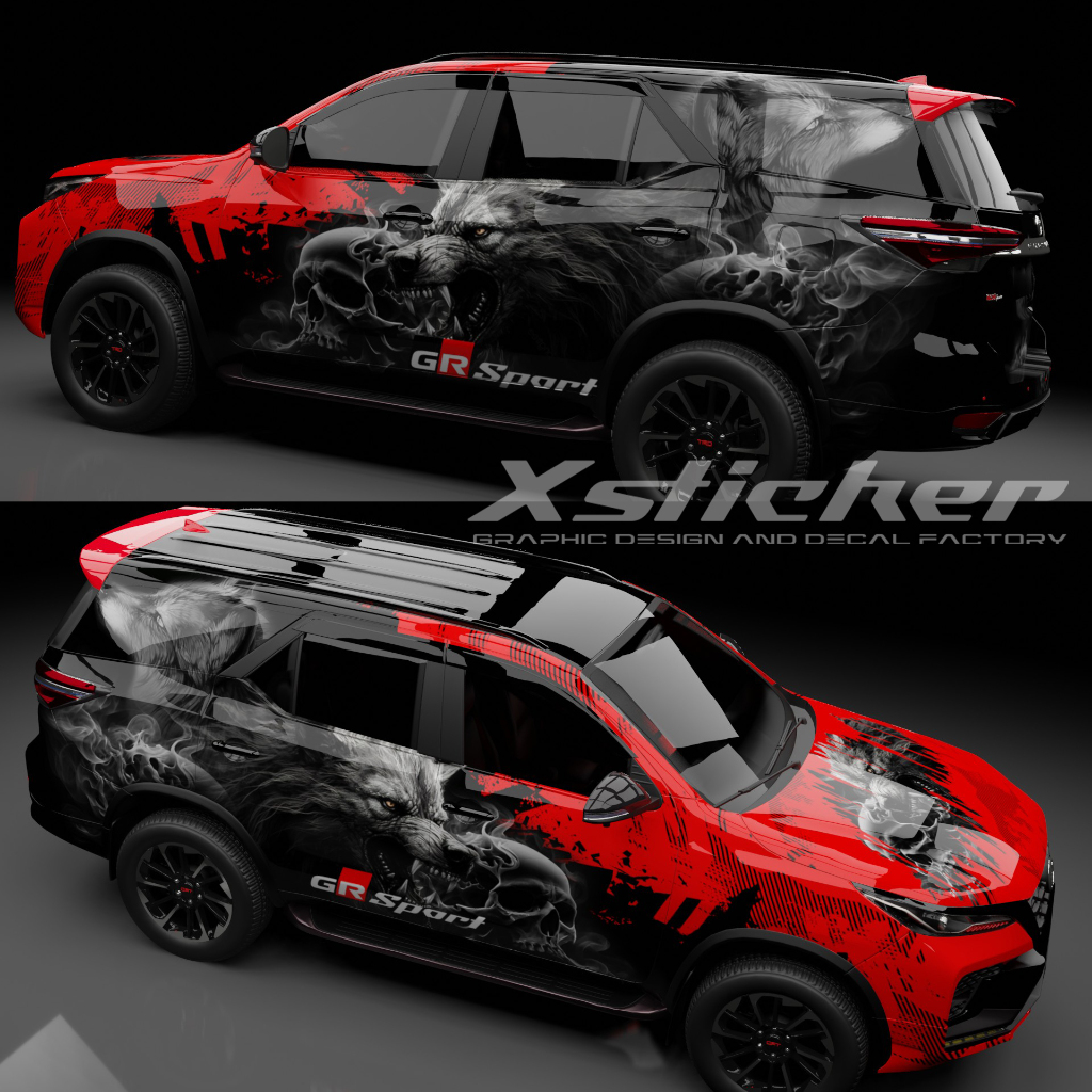 decal sticker mobil fortuner full body tanpa atap