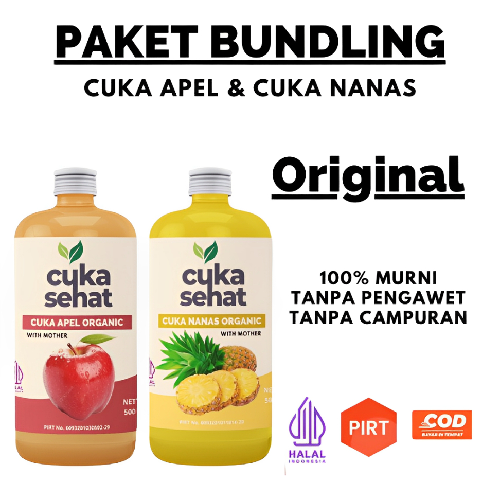 

CUKA APEL DAN CUKA NANAS VINEGA WITH MOTHER PREMIUM ORGANIK CIDER VINEGAR ASLI ORIGINAL