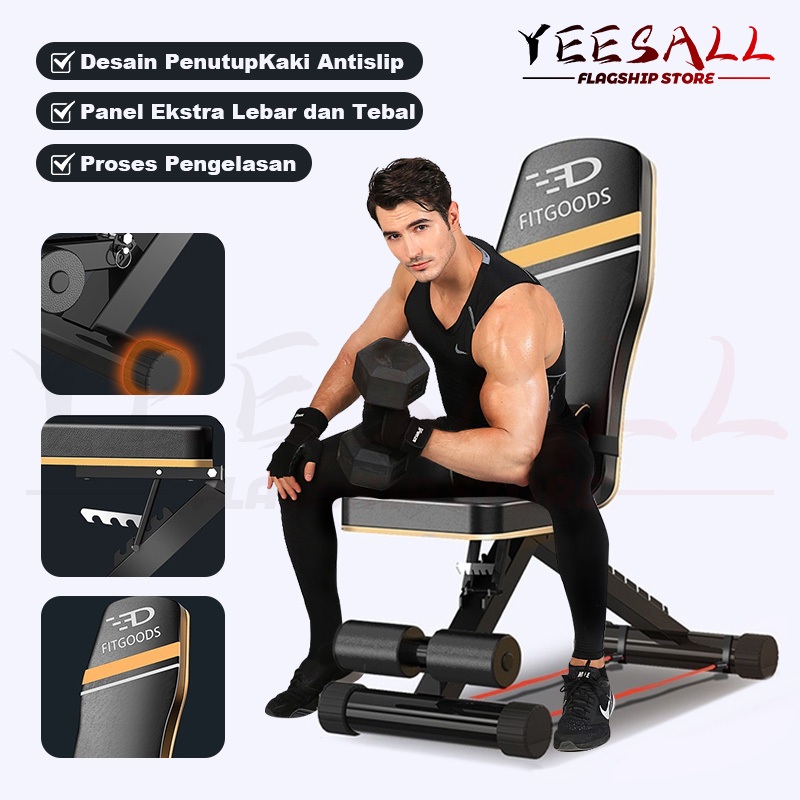 Bench press home gym/Adjustable Bench Press Bangku Sit Up Multifungsi Olahraga Fitness Bench Kursi G