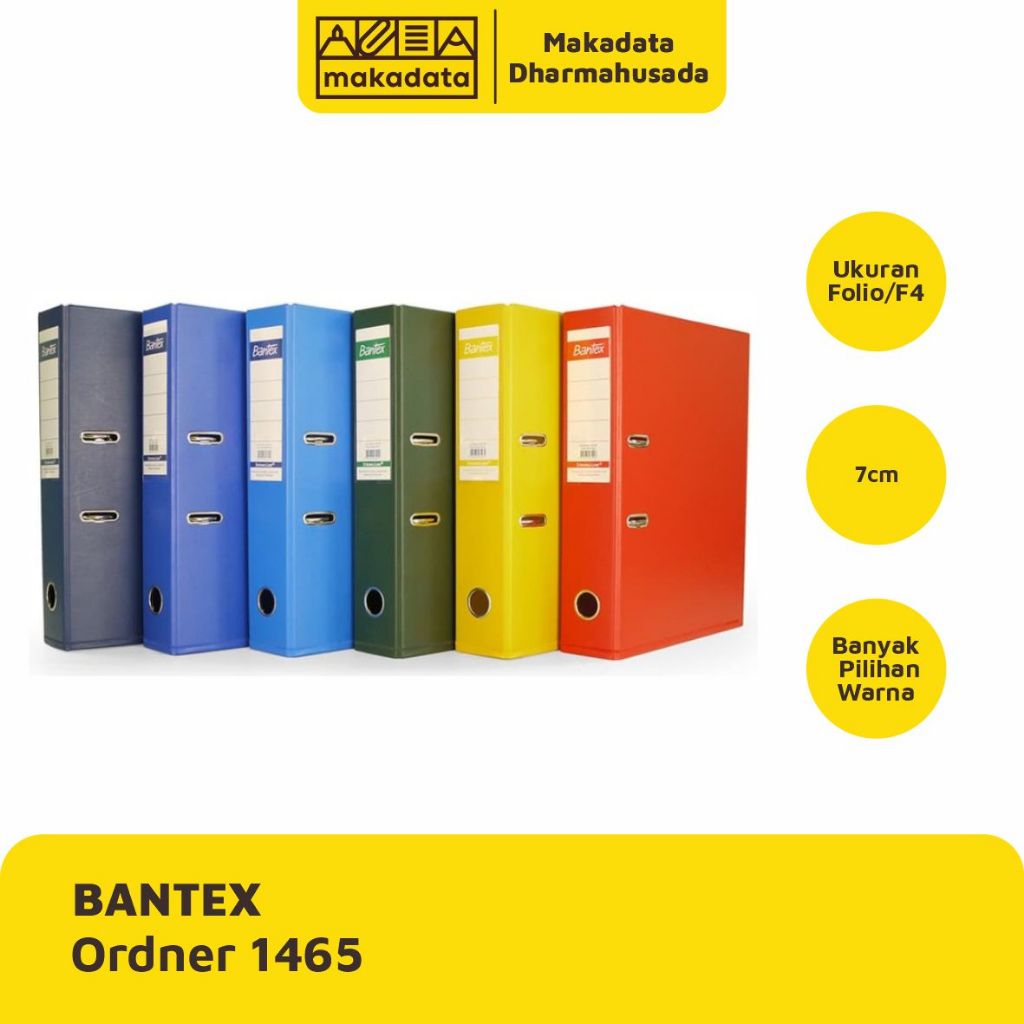

ORDNER BANTEX PVC 1465 UKURAN FOLIO/F4 - 7CM WARNA-WARNI (1 PCS)