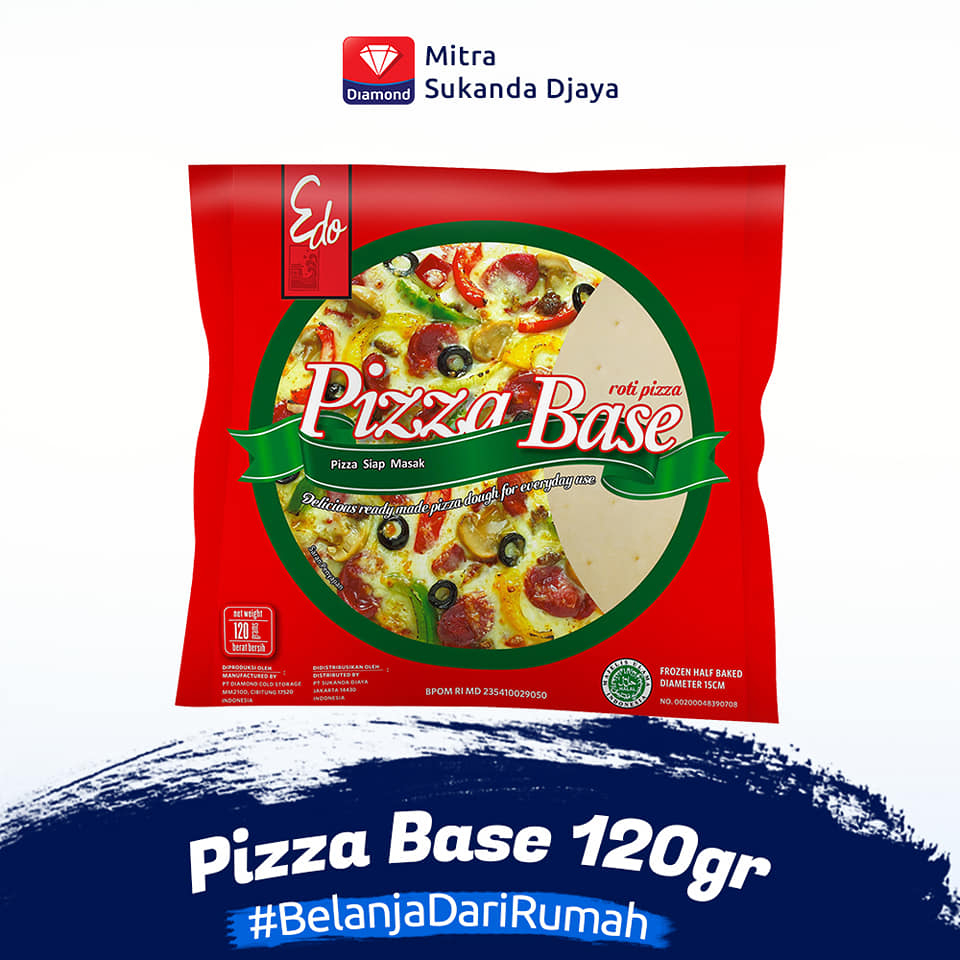 

Edo Pizza Base 120Gram| EDO Pizza Base Instant Frozen 120Gr isi 3 Pcs Diameter 15cm| Roti Pizza Mini Italy