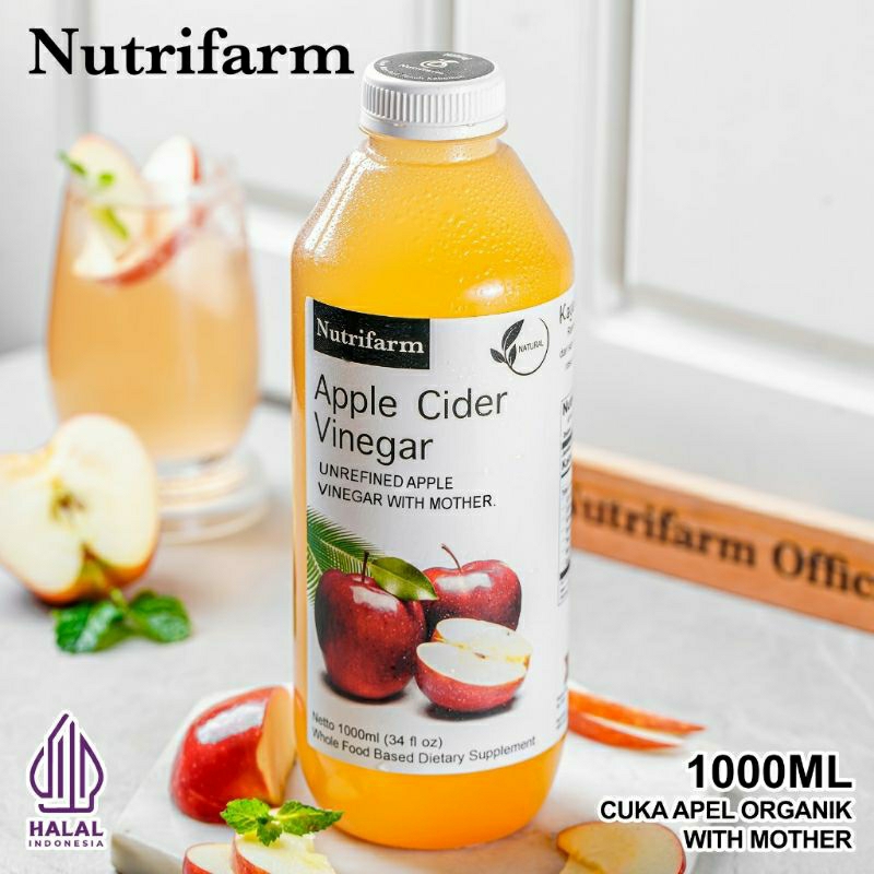 

CUKA APEL ORIGINAL ORGANIK 1000ML / APPLE CIDER VINEGAR / CUKA SARI APEL / BRAGG NUTRILOGY OFFICIAL DEHEALTH