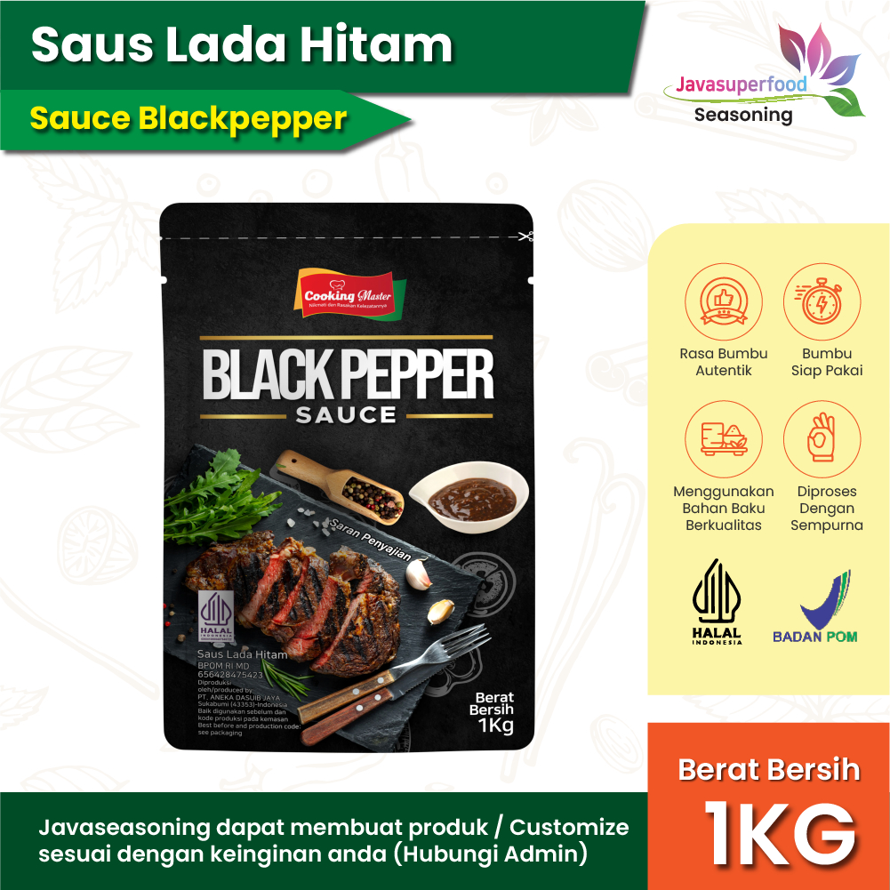 

[Halal] Blackpepper Sauce / Saus Lada Hitam 1 KG