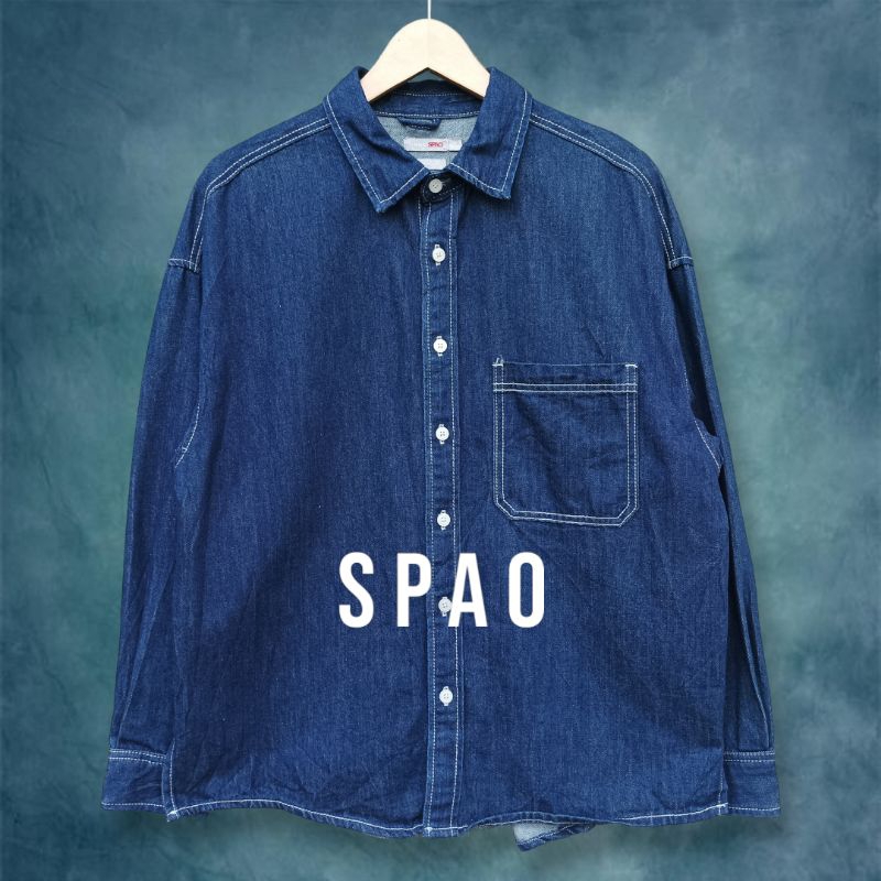 Kemeja outwear denim spao oversize