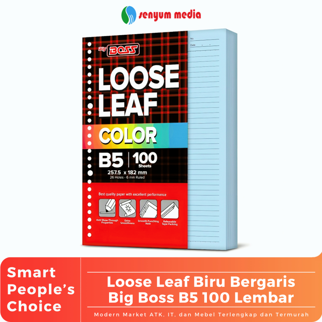 

Loose Leaf Biru Bergaris Big Boss B5 100 Lembar (1 Pcs Isi 100 Lembar) (S:PCS)