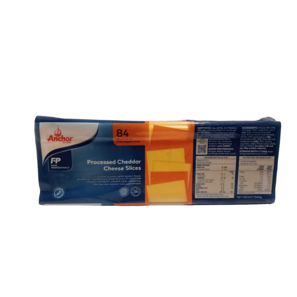 

ANCHOR PROCESSED CHEDDAR CHEESE SLICES 84
