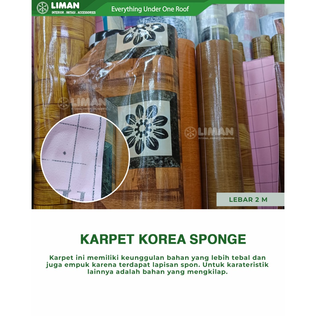 Karpet Korea Spons /Karpet Plastik (Lebar 2 m)