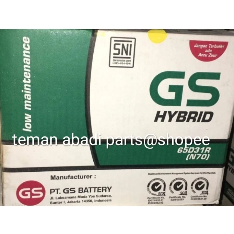 ACCU/AKI GS HYBRID N70(65D31R)