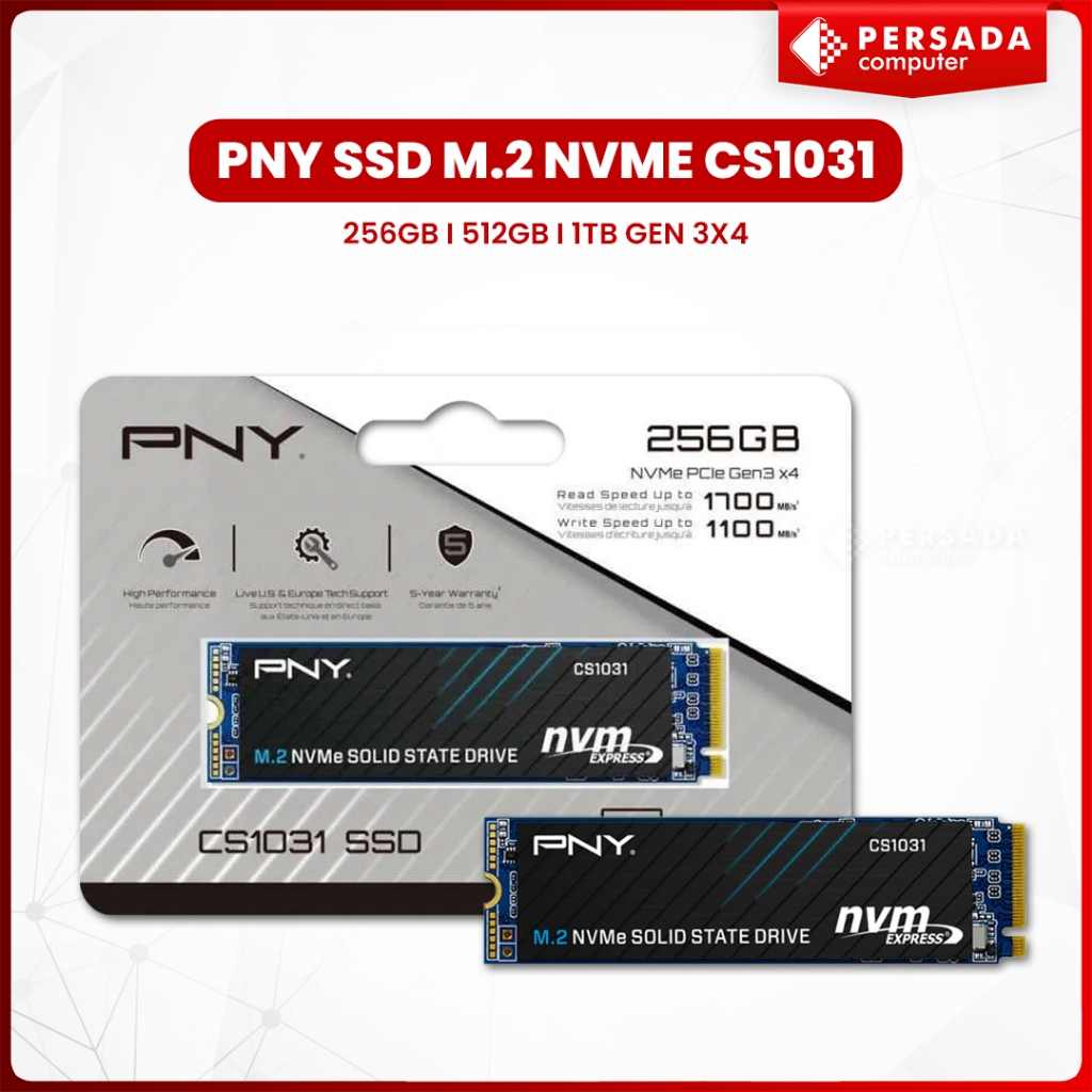 PNY SSD M.2 NVME CS1031 256GB I 512GB I 1TB GEN 3X4 terlaris