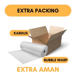 

Tambahan Packing Plastik Bubblewarp dan kardus