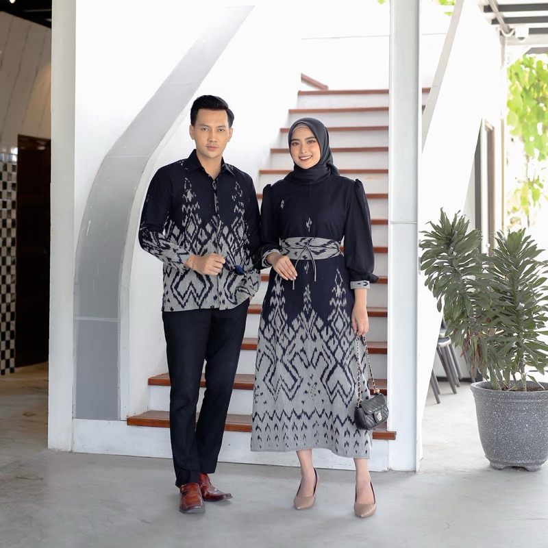 Baju Couple Tenun - Couple Tenun Blanket - Kemeja Tenun - Gamis Tenun - Sarimbit Tenun