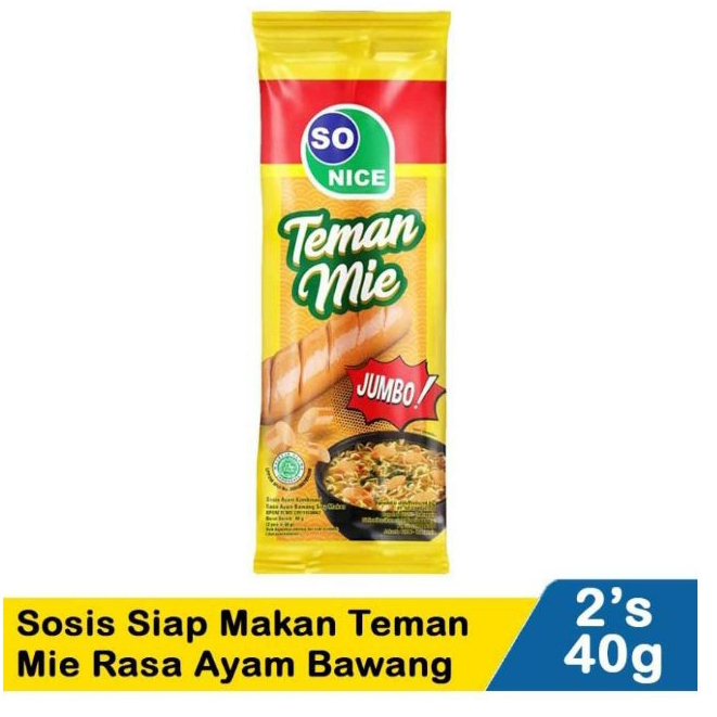 

So Nice Sosis siap Makan Teman mie rasa ayam bawang isi 2 80 Gram