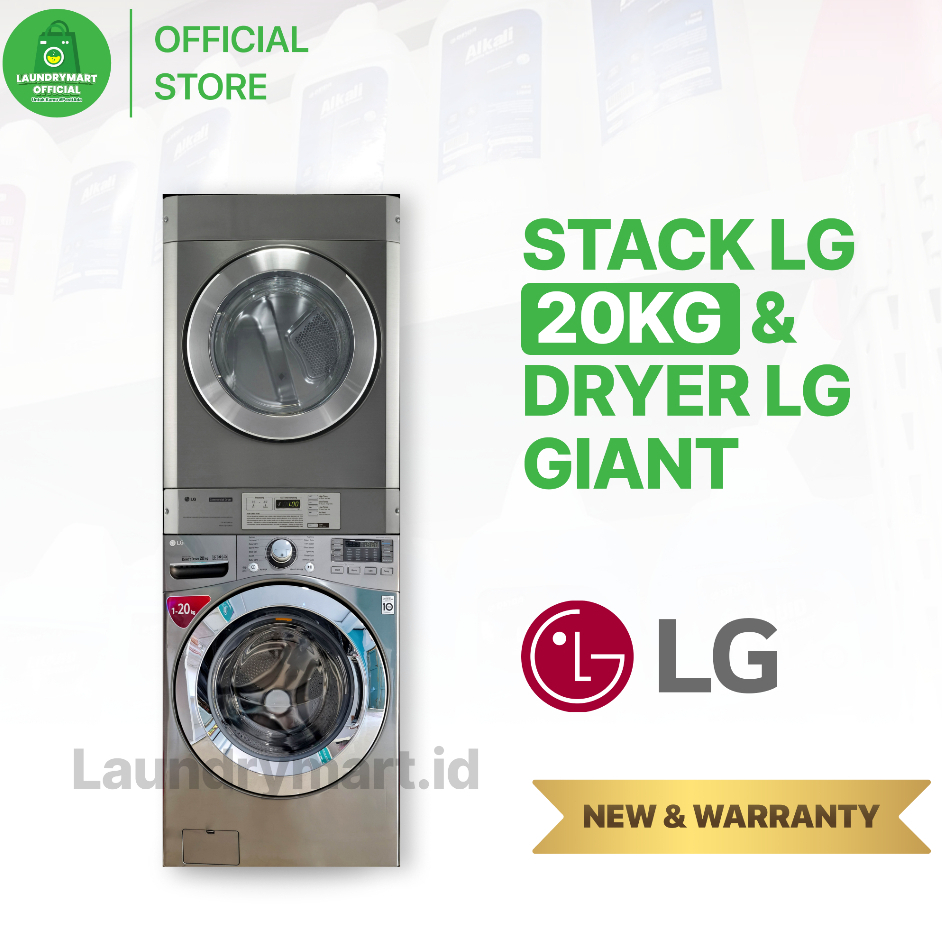 Stack LG 20kg & Dryer LG Giant