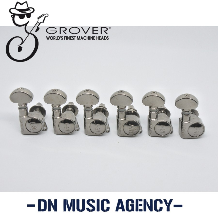 tuning machine grover 18:1 6in line original dryer gitar grover mini sejajar rotomatic