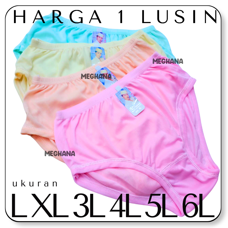 (L XL 3L 4L 5L) GROSIR 12 PCS CELANA DALAM WANITA LUSINAN / CD WANITA LUSINAN MURAH CD DEWASA JUMBO