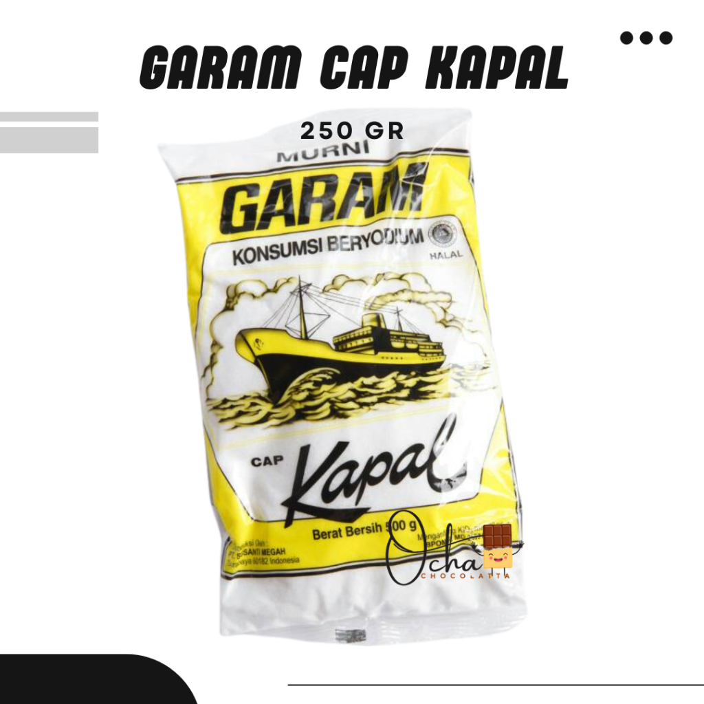 

Promo Garam kapal / Garam cap Kapal 250gr