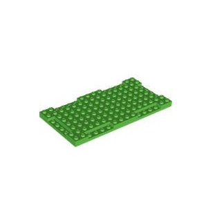 Lego Bright Green Part 2629 Brick, Modified 8 x 16 x 2/3 with 1 x 4 Indentations