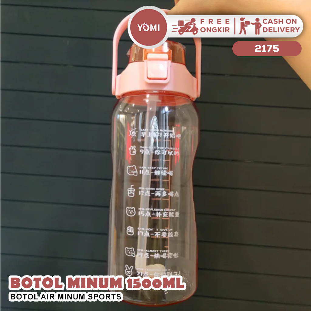 YOMI - Botol Minum -2175/1500ml Penutup peluru Sport Botol Minum/Water Bottle/Botol penyimpanan/Boto
