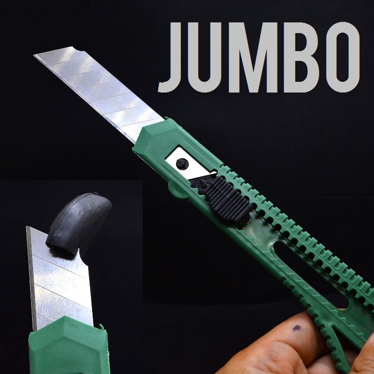 

(R6) CUTTER JUMBO besar kater panjang 15 x 2.2 cm pisau silet susah patah merk random toko mbah ning tokombahning